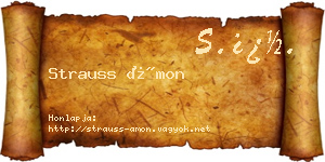 Strauss Ámon névjegykártya